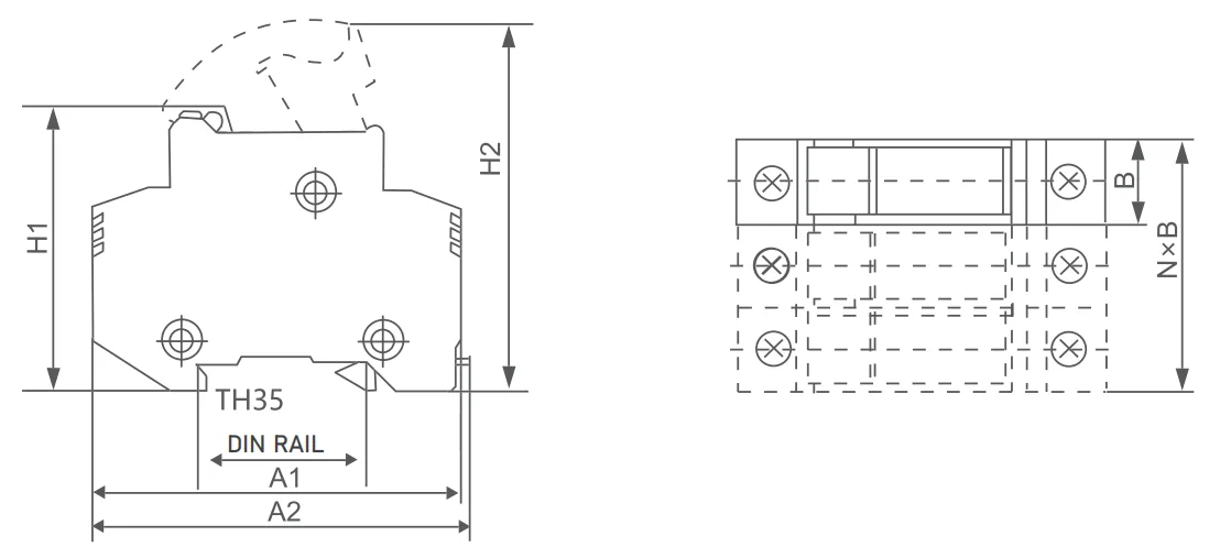 DC Fuse Link & PV Fuse Holder 1000VDC
